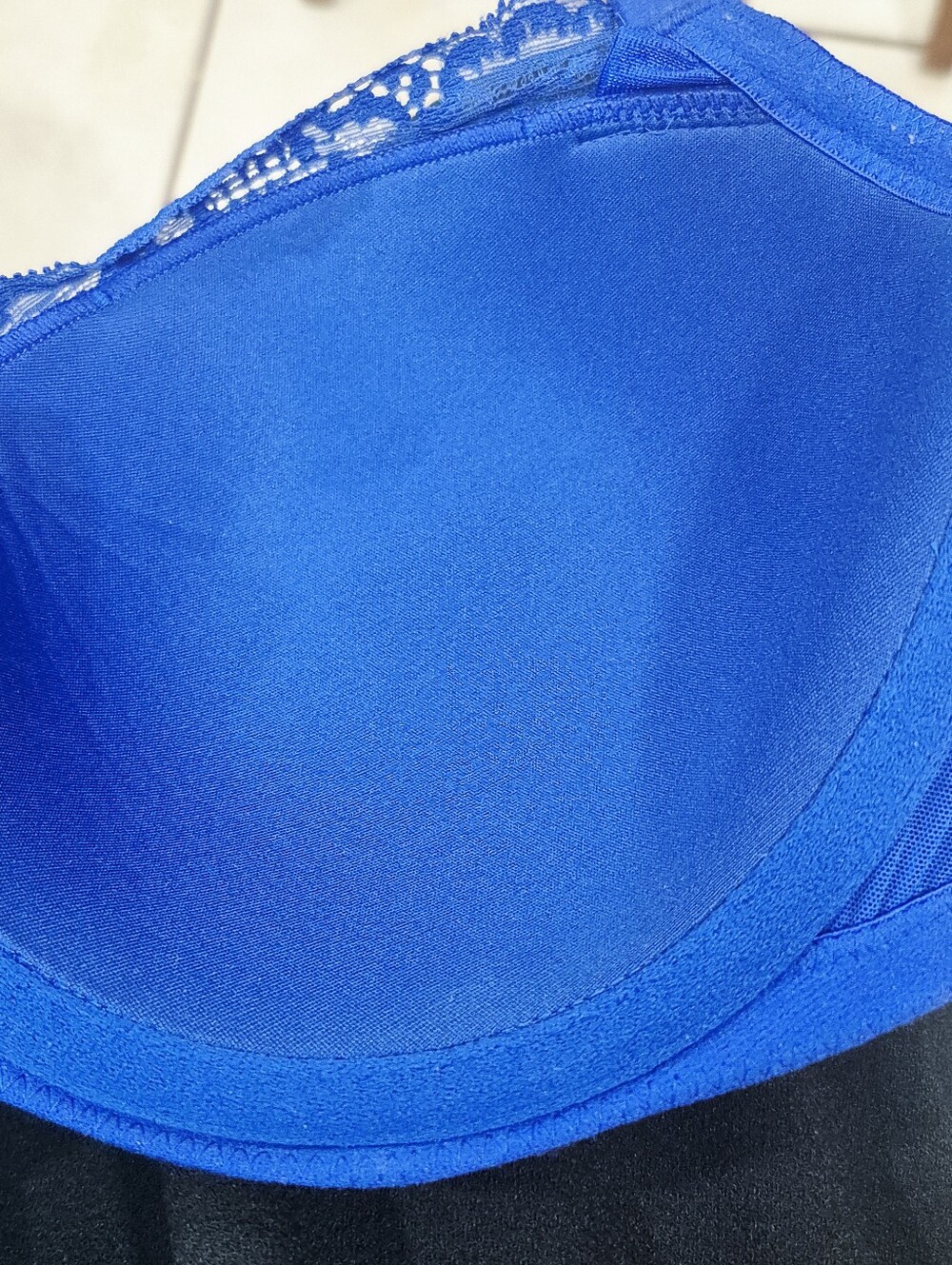 38D Wacoal b.tempt'd 953223 Always Composed T-Shirt UW Bra Blue - Picture 8 of 12